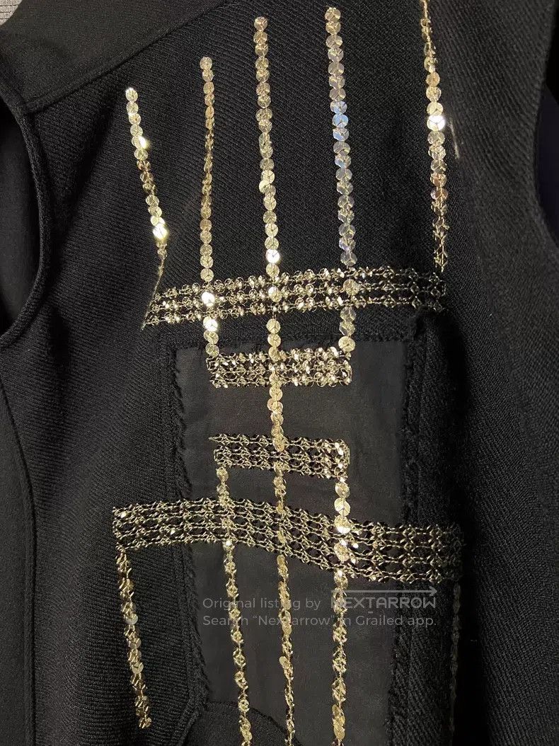 Rick Owens RICK OWENS Geometric Sequin Embroidered Sleeveless Wool Cl Size US XS / EU 42 / 0 - 3 Thumbnail