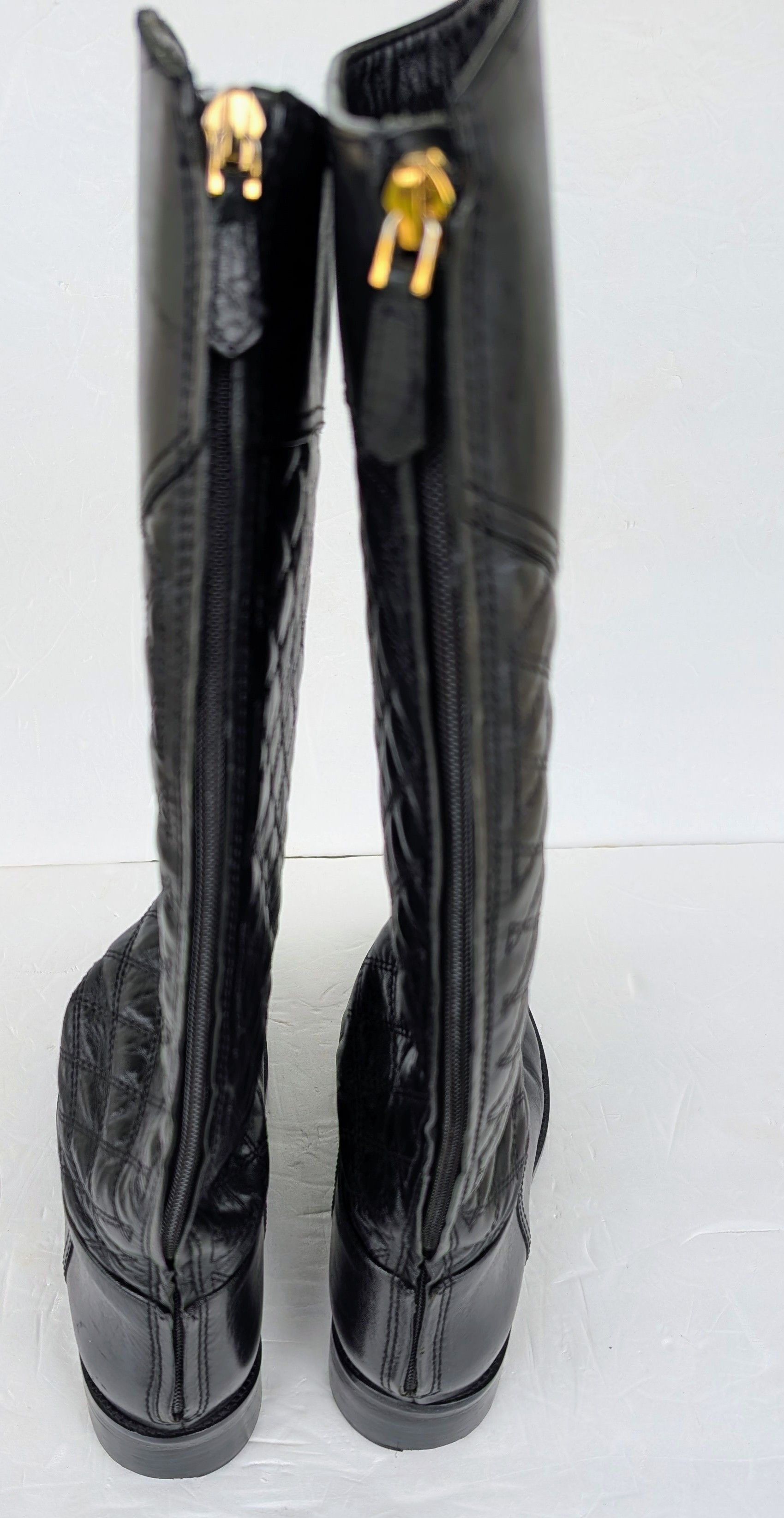 Tory Burch Tory Burch Claremont Quilted Leather Riding Boots Size 8.5M Size US 8.5 / IT 38.5 - 11 Thumbnail