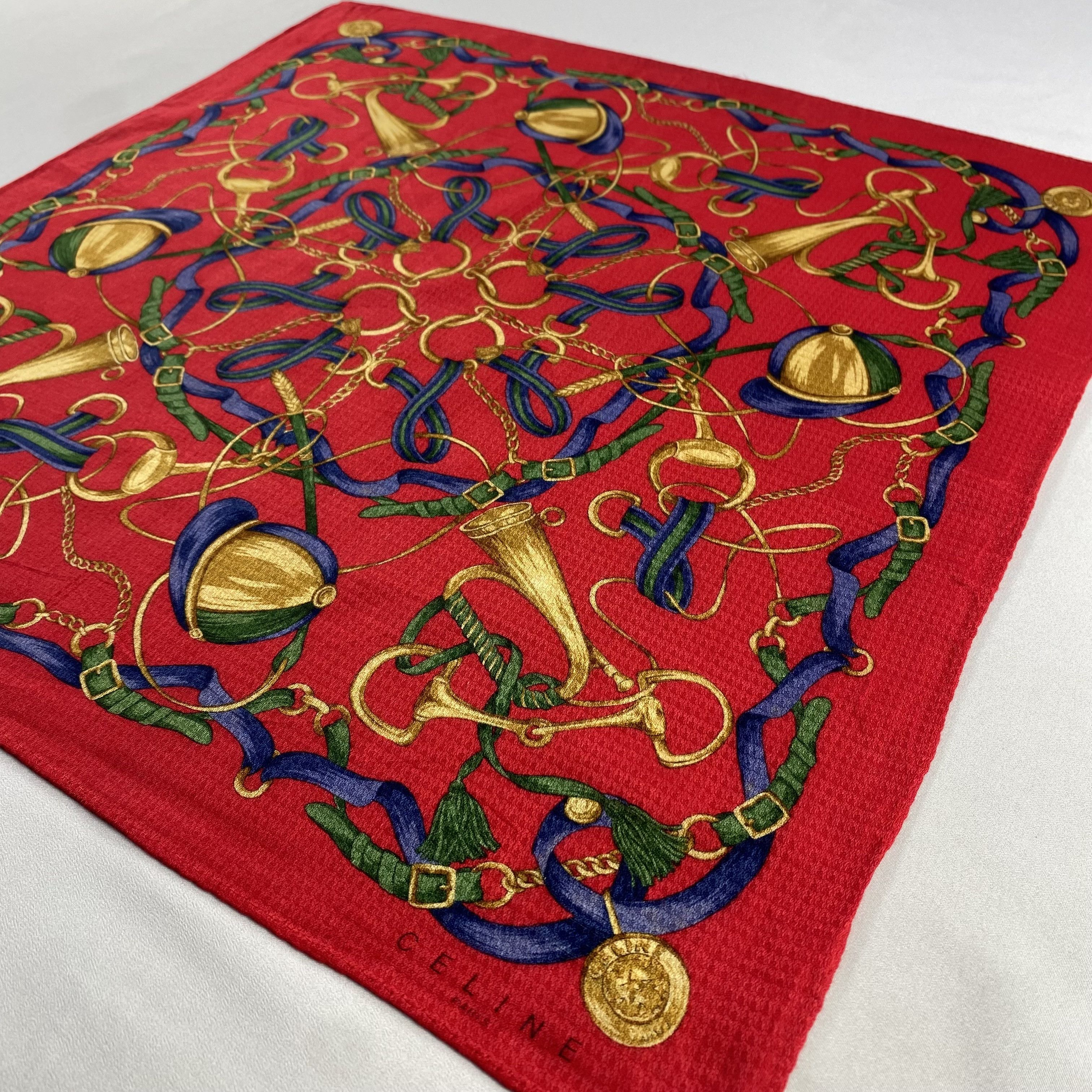 Celine × Vintage Celine Handkerchief / Neckerchief / Bandana-P1049 Size ONE SIZE - 2 Thumbnail