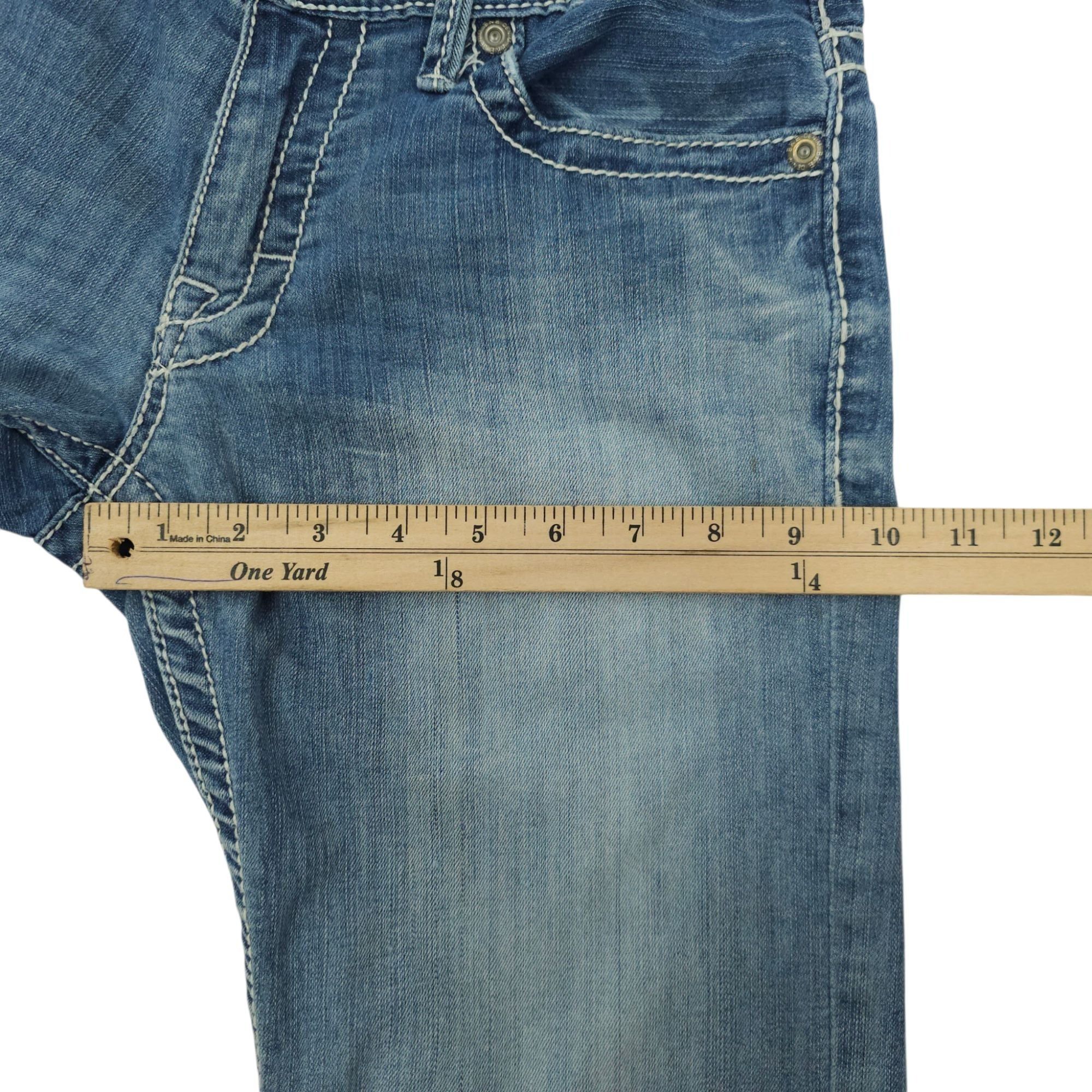 BKE BKE Carter Straight Leg Jeans Size 29XL Distressed Whiskered Size US 29 - 6 Thumbnail