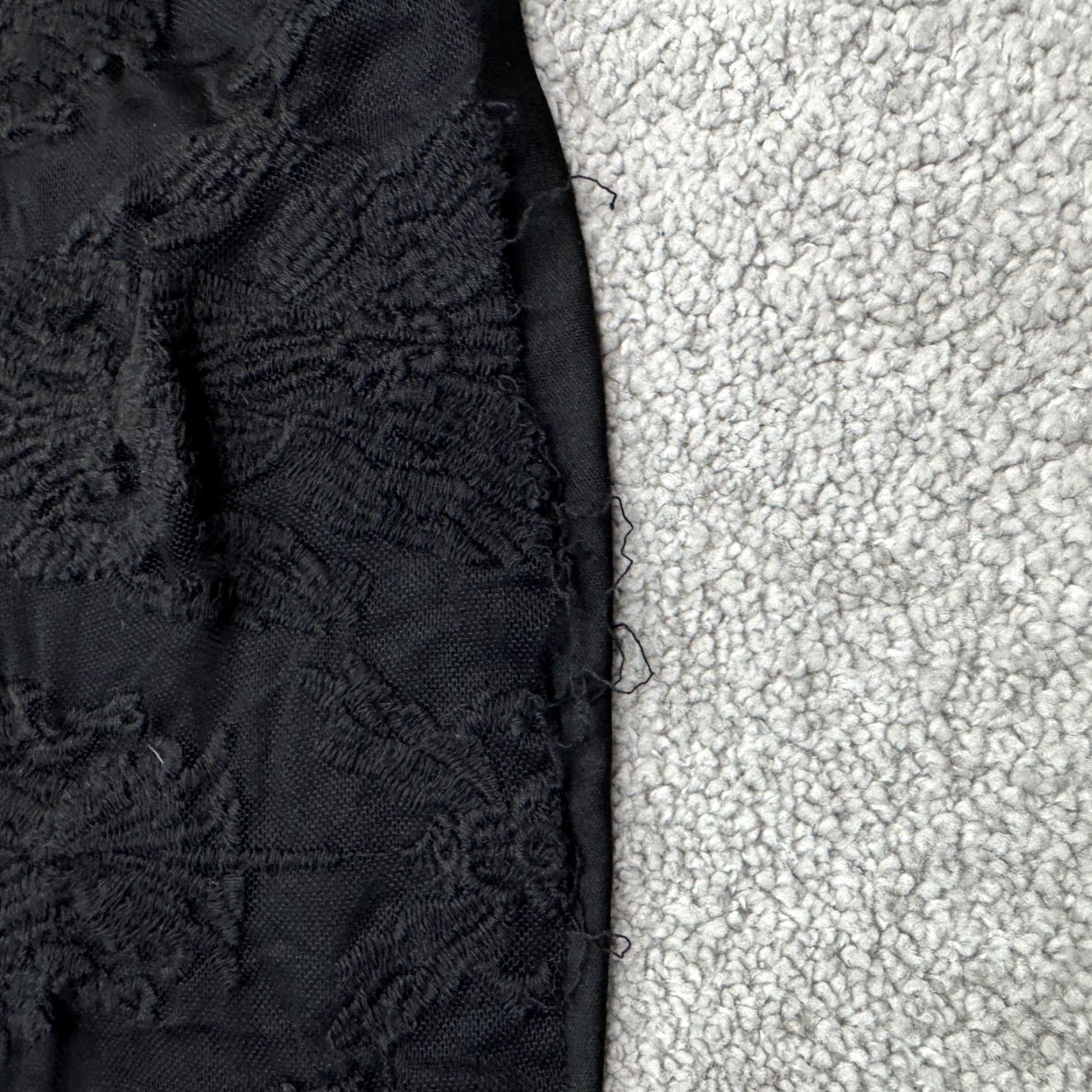 Vintage Wishlist Embroidered Lace Fit & Flare V-Neck Mini Dress Womens Small Black LBD Size S / US 4 / IT 40 - 7 Thumbnail