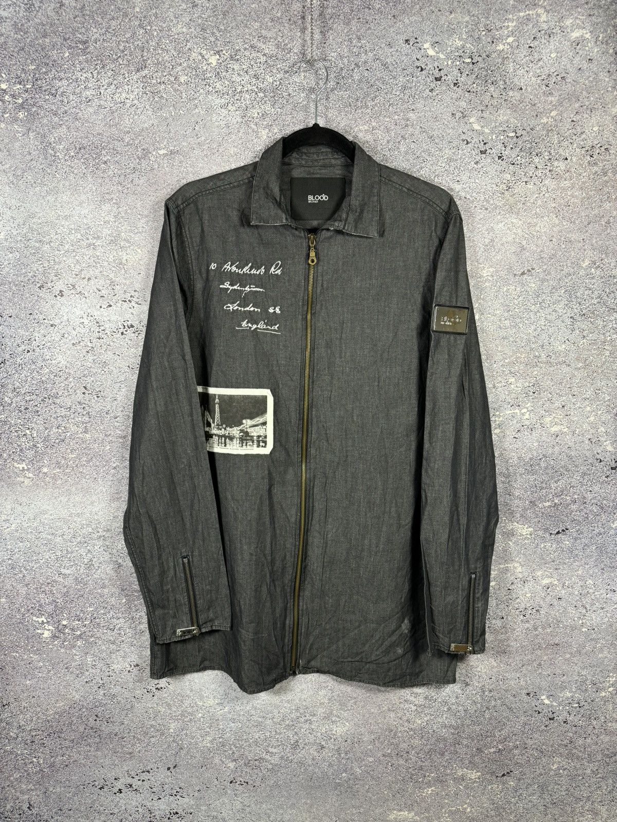 Blood Brother Blood Brother Patch Overshirt Gray Men’s Shirt Large Size US L / EU 52-54 / 3 - 1 Thumbnail