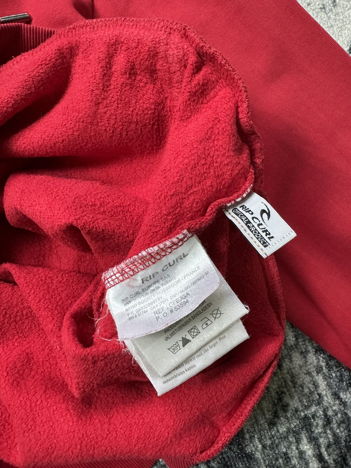Rip Curl Vintage Rip Curl Hoodie Red LIVE THE SEARCH Y2K Skate 90s Size US M / EU 48-50 / 2 - 6 Thumbnail