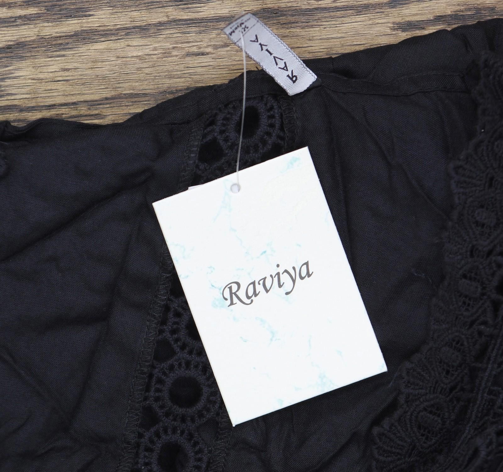 Other Raviya Size Lace-inset Mini Cover Up Dress 76399x Black 1x Size ONE SIZE - 3 Thumbnail