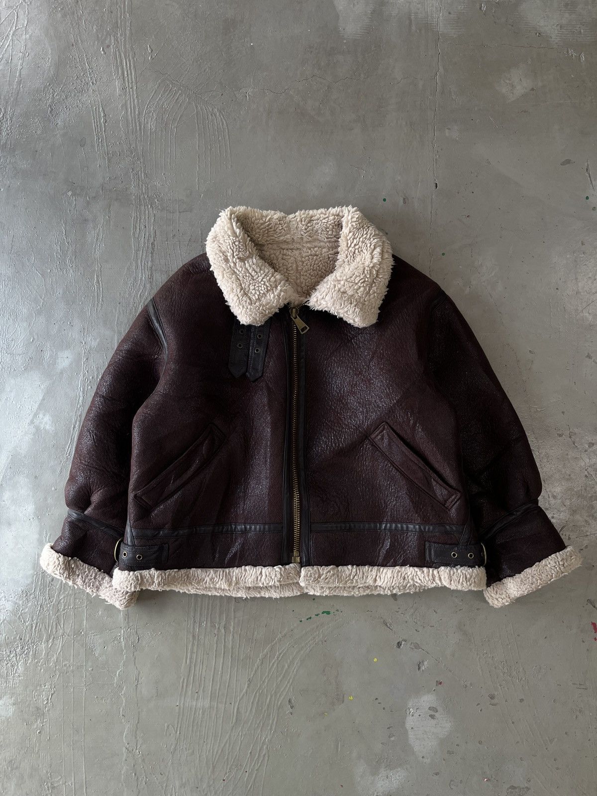 Buzz Rickson's Vintage B3 Shearling Military Faux Leather Jacket Size US M / EU 48-50 / 2 - 1 Thumbnail