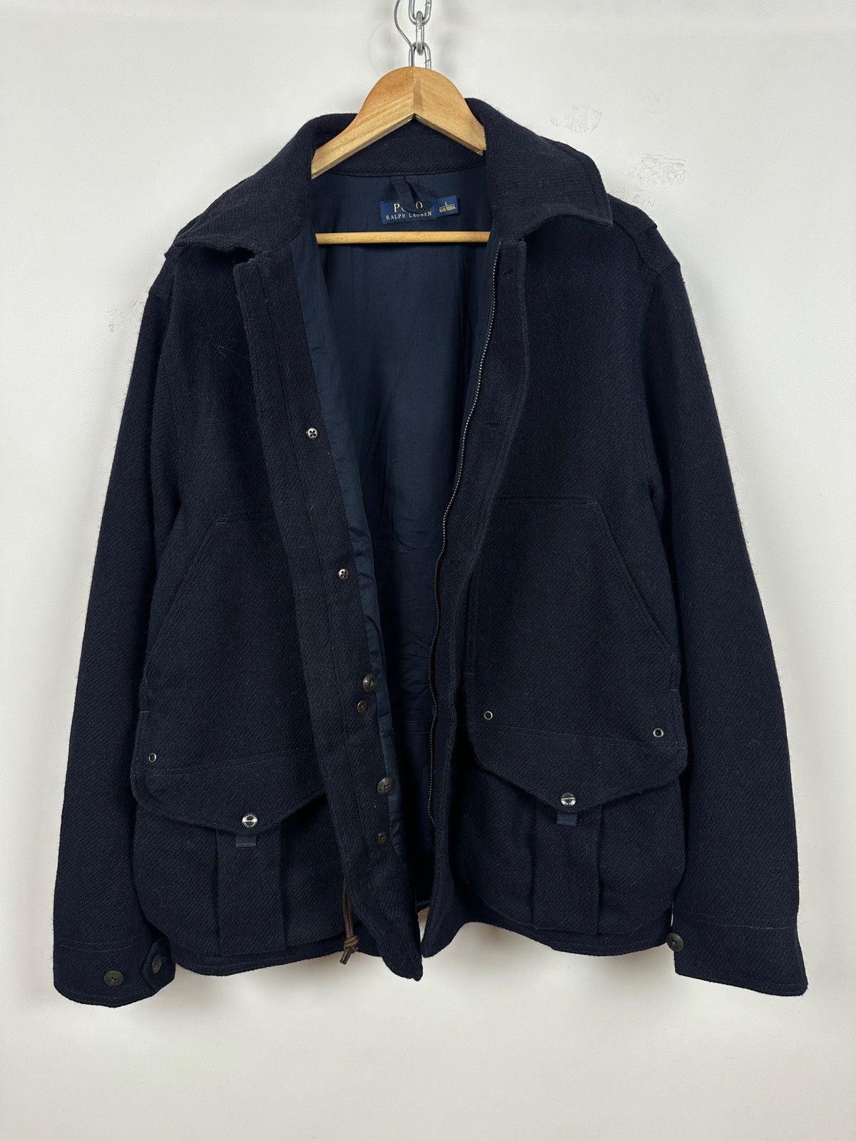 Polo Ralph Lauren Polo Ralph Lauren Wool/Alpaca Navy Blue Military Jacket Size US L / EU 52-54 / 3 - 4 Thumbnail