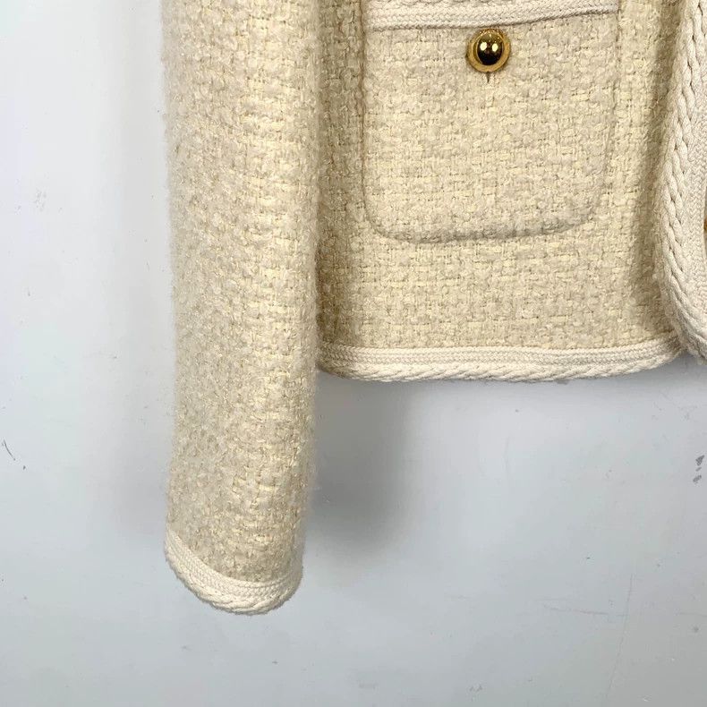 Celine Celine Yellow Button Cashmere Weave Jacket Size US M / EU 48-50 / 2 - 4 Thumbnail