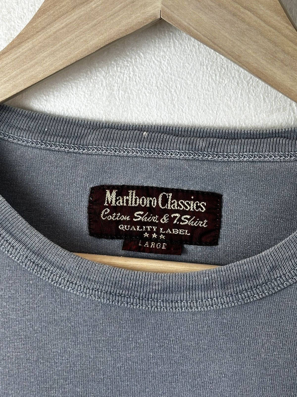 Marlboro Classics Marlboro Classics Faded Blue Tee Shirt L Men's Size US L / EU 52-54 / 3 - 7 Thumbnail