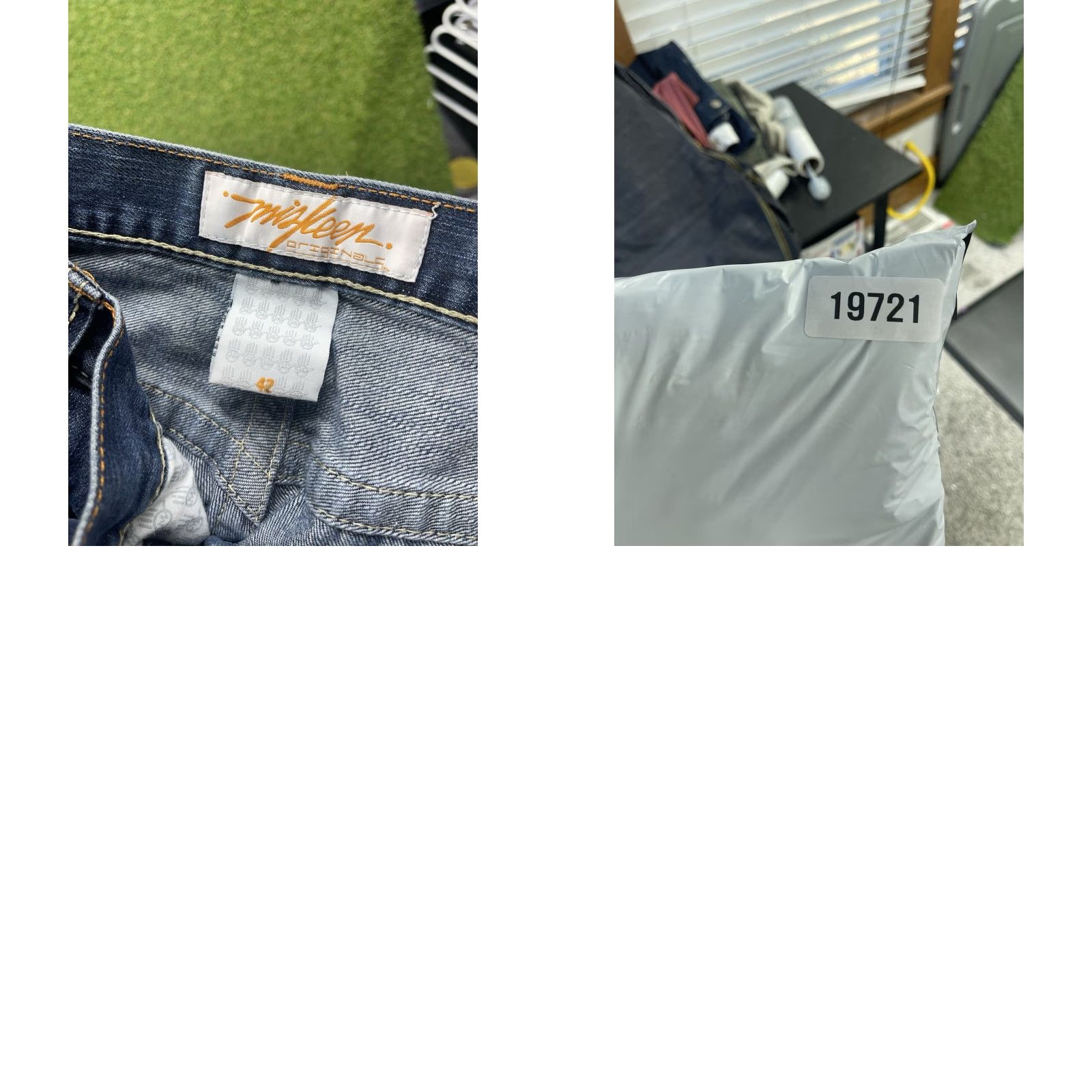 Vintage VINTAGE Miskeen Jeans Mens 42x32 Baggy Leg Black Pocket Art 90s 5-Pocket Denim Blue 90s Miskeen Originals Mens Jeans Style: Wide-Leg Size US 42 / EU 58 - 8 Thumbnail