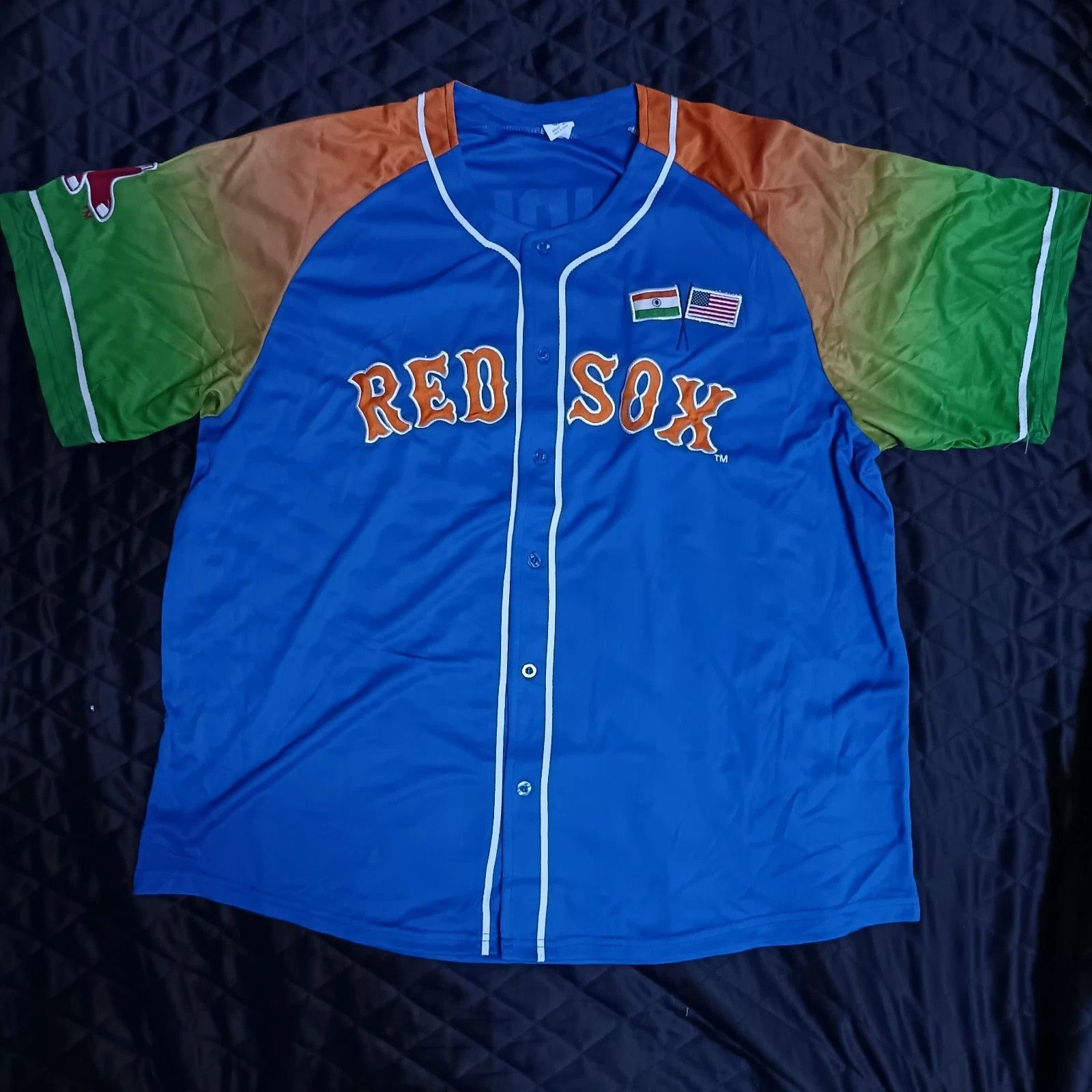 MLB Boston Red Sox India Celebration SGA MLB Baseball Jersey Size US XL / EU 56 / 4 - 1 Thumbnail