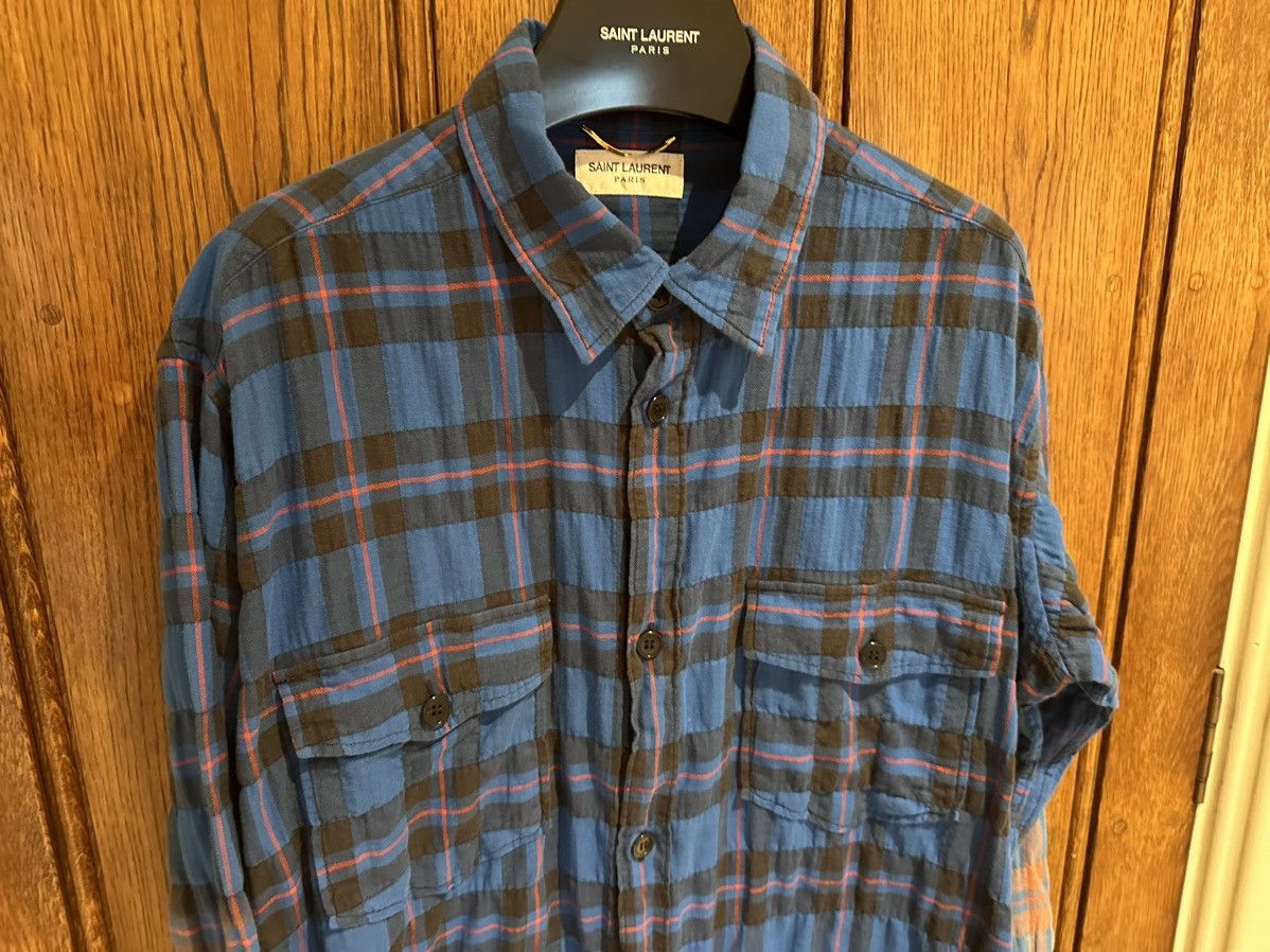 Saint Laurent Paris SS16 Saint Laurent‘ surf sound’ raw hem bleached flannel Size US L / EU 52-54 / 3 - 16 Thumbnail
