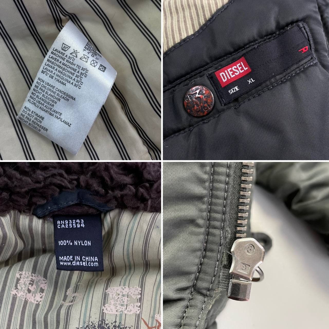 Diesel × Vintage Diesel n-2B jacket khaki y2k Size US XL / EU 56 / 4 - 10 Thumbnail