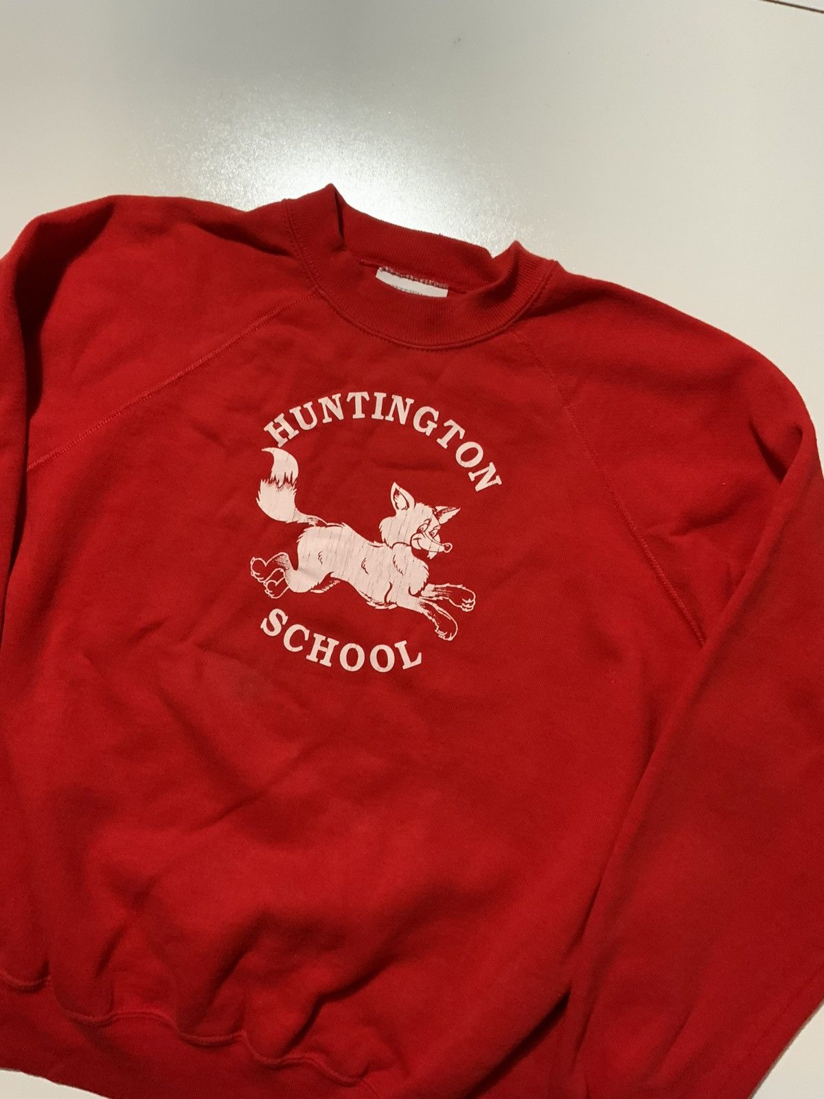 Vintage Vintage 80s Bassett Walker Huntington School Fox Sweatshirt Size US XL / EU 56 / 4 - 3 Thumbnail