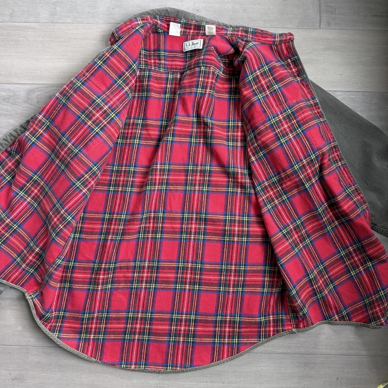 L.L. Bean Vintage L.L.Bean Button-Up Shirt Jacket | Red Plaid Size L Size US L / EU 52-54 / 3 - 3 Thumbnail