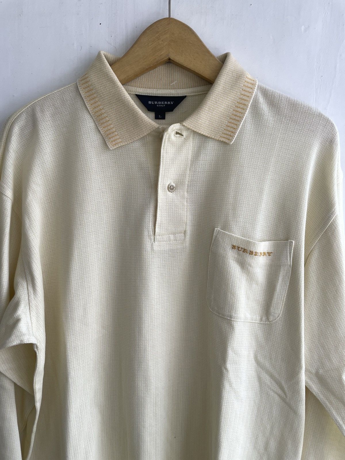 Burberry × Vintage BURBERRY GOLF LONG SLEEVE POLO TSHIRT Size US L / EU 52-54 / 3 - 3 Thumbnail