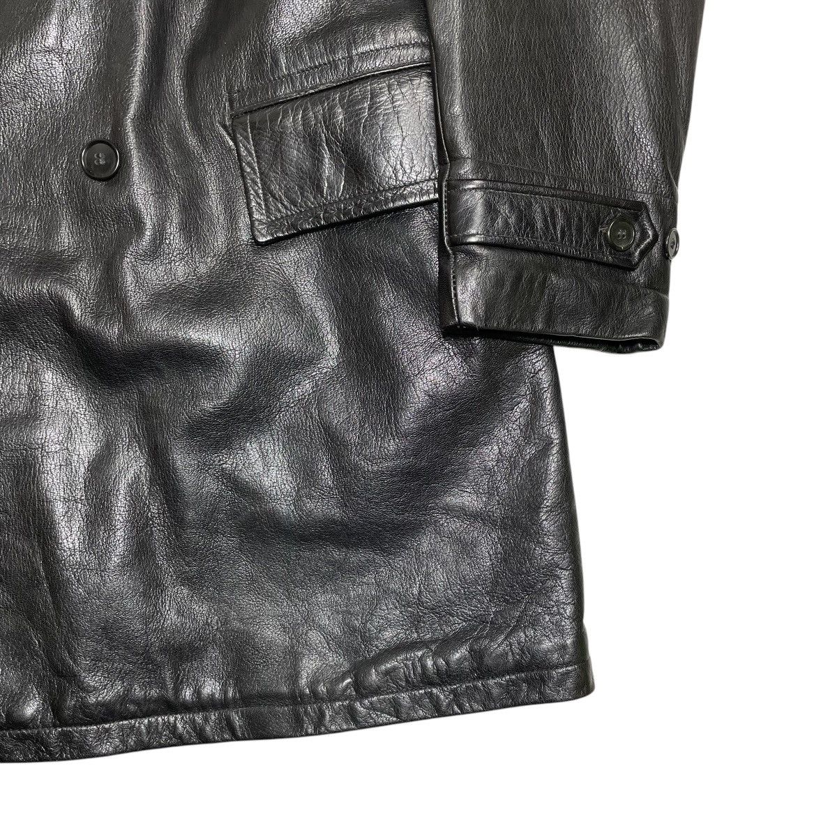 1940s Swedish Army Horsehide Leather Coat - M/L
