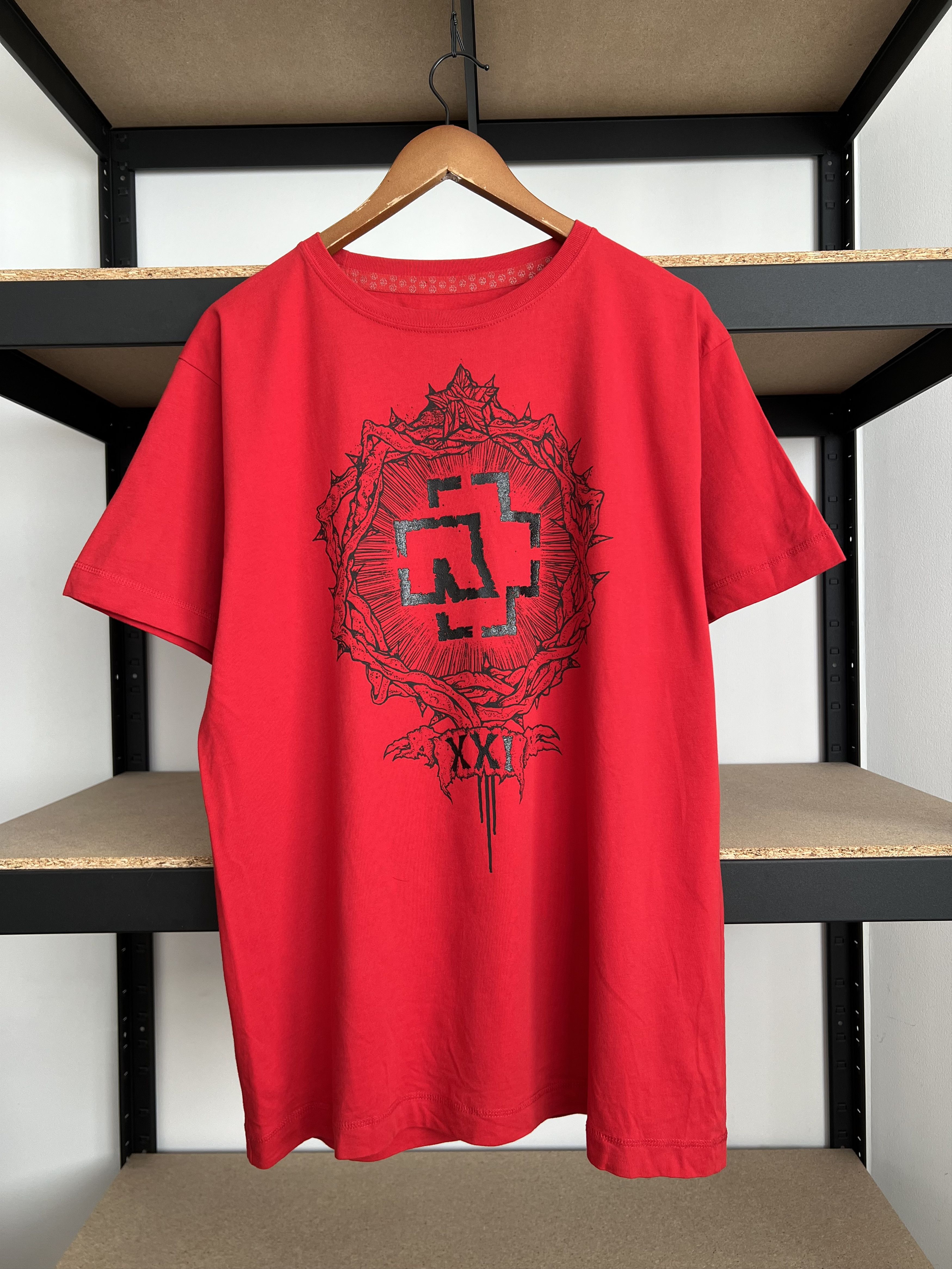 Band Tees Rammstein XXI Industrial Metal Band Red T-shirt Size US XL / EU 56 / 4 - 1 Thumbnail