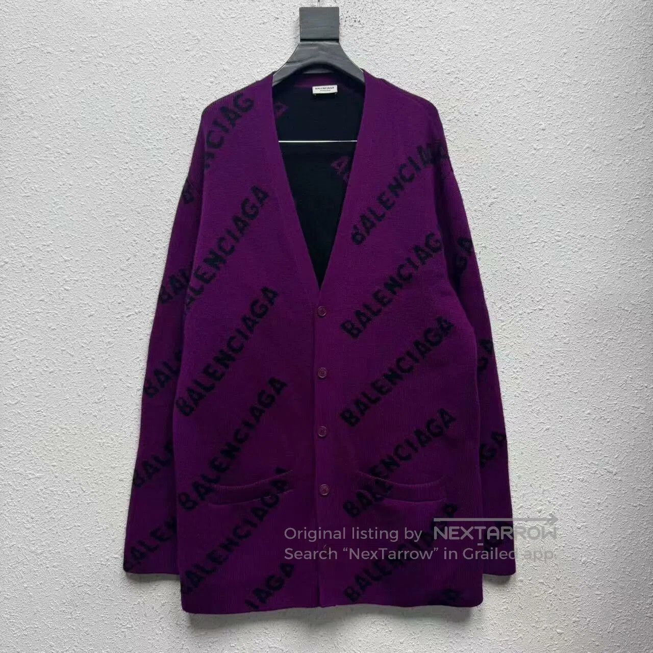 Balenciaga Balenciaga Rose Red Knitted Wool Long Cardigan. Size US M / EU 48-50 / 2 - 2 Thumbnail