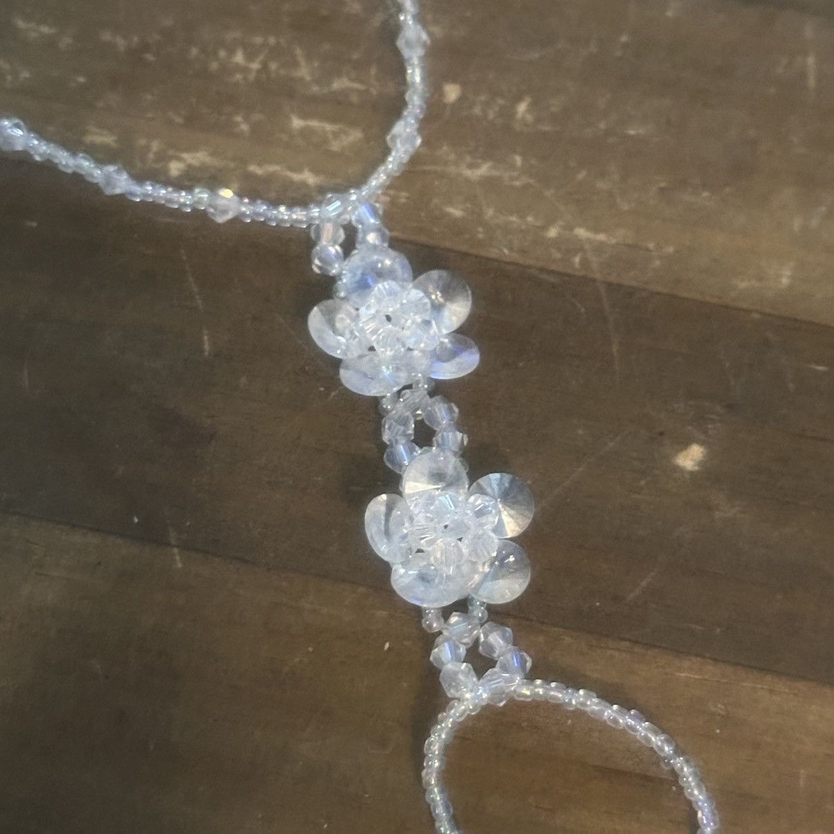 Other Clear crystal bead toe anklet Size ONE SIZE - 3 Thumbnail