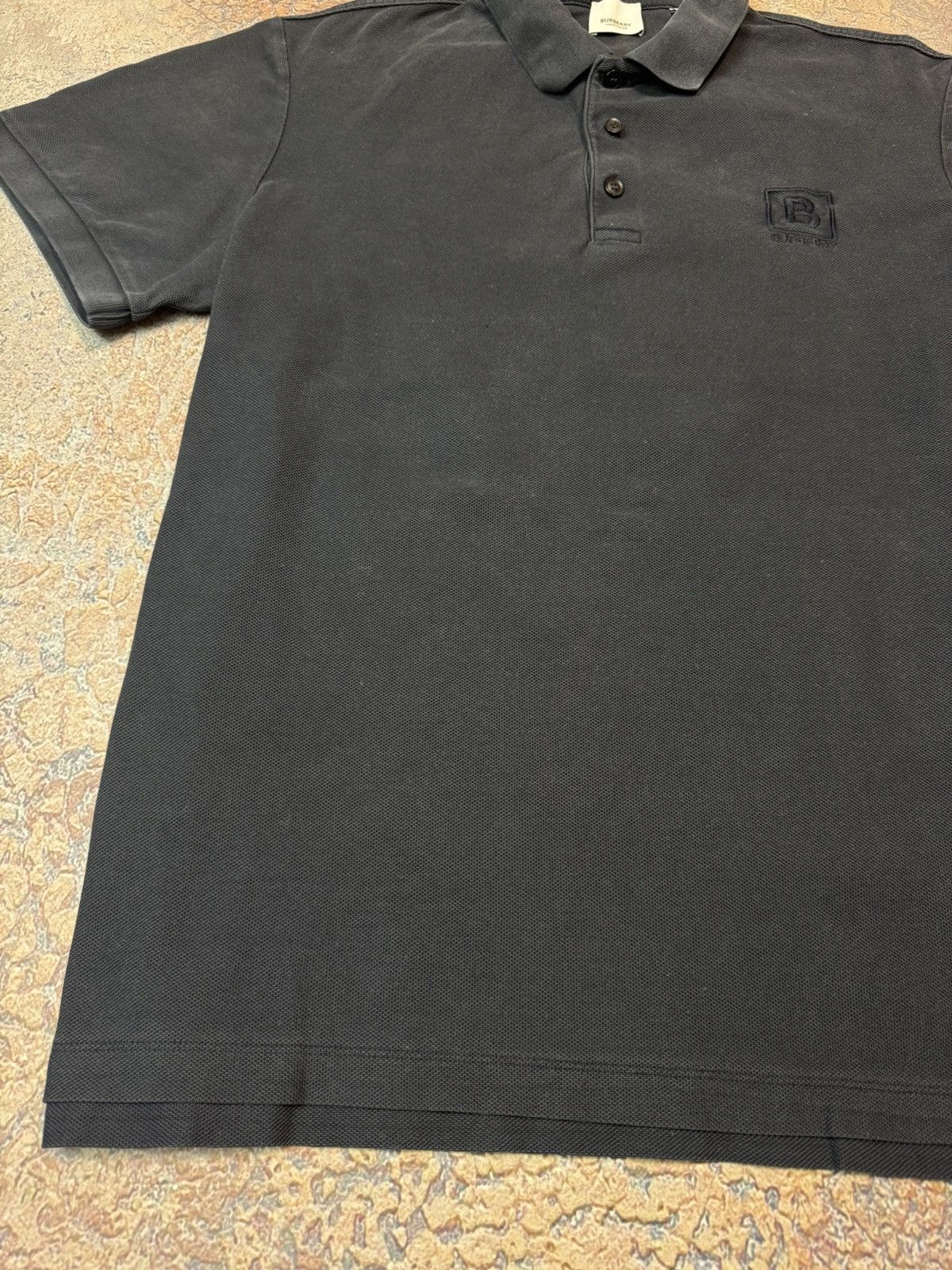 Burberry Vintage 90s Burberry Polo Tee Casual Big Logo Designer Size US XL / EU 56 / 4 - 2 Thumbnail