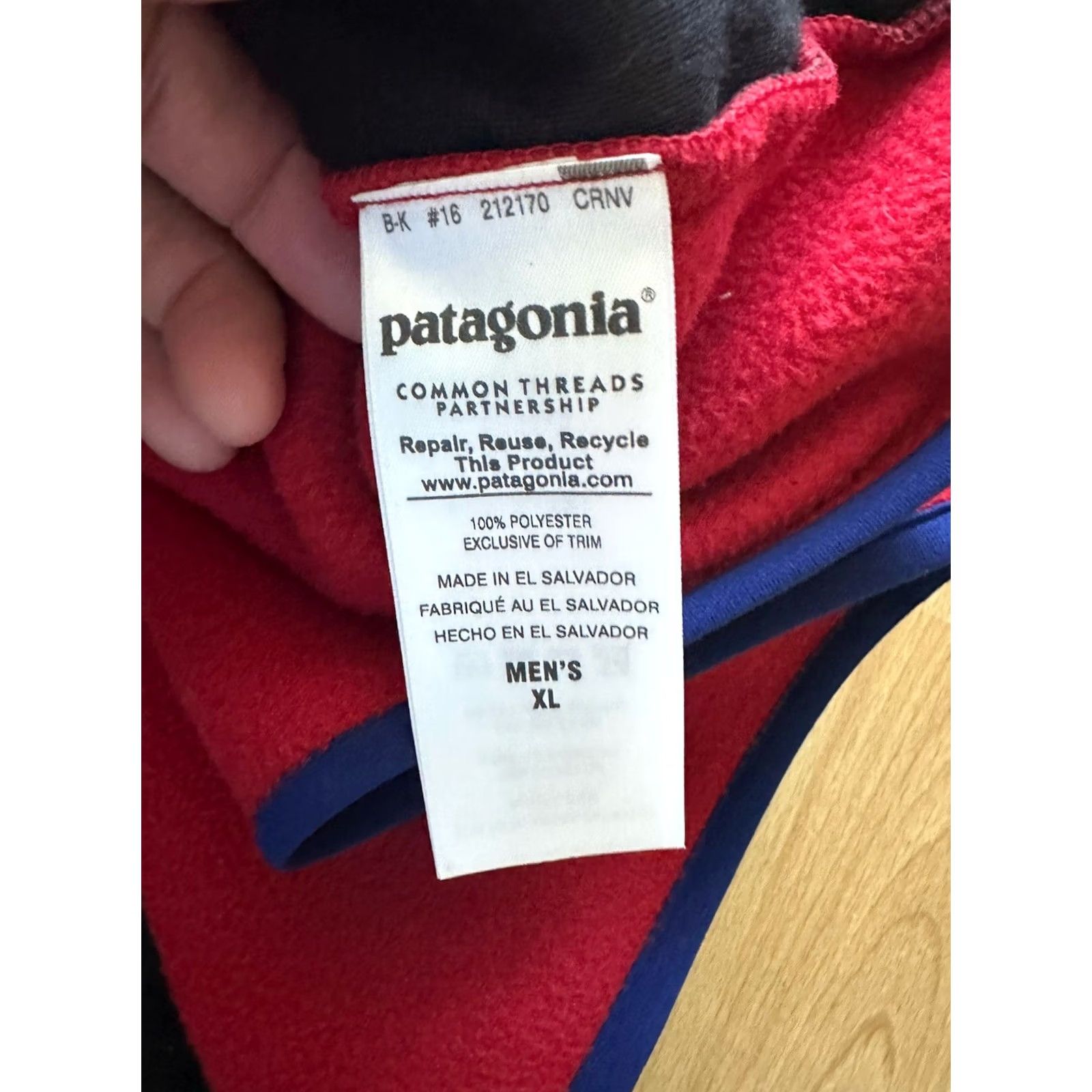 Patagonia Patagonia Synchilla Vest Mens XL Red Blue Full Zip Pockets Fleece Classic Size US XL / EU 56 / 4 - 6 Thumbnail