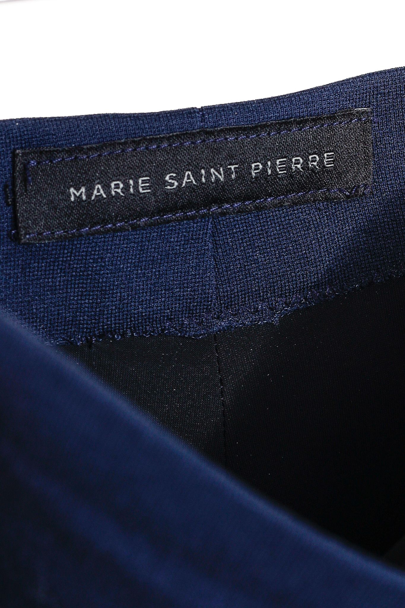Marie Saint Pierre Marie Saint Pierre Louane Zipper Seam Navy Skirt Size 29" - 4 Thumbnail