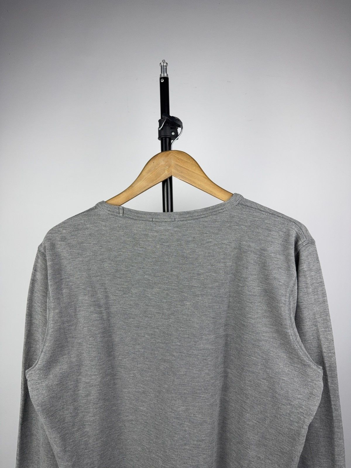 Hugo Boss Luxury BOSS Slim Fit Gray Waffle Knit Long Sleeve Shirt M Size US M / EU 48-50 / 2 - 11 Thumbnail