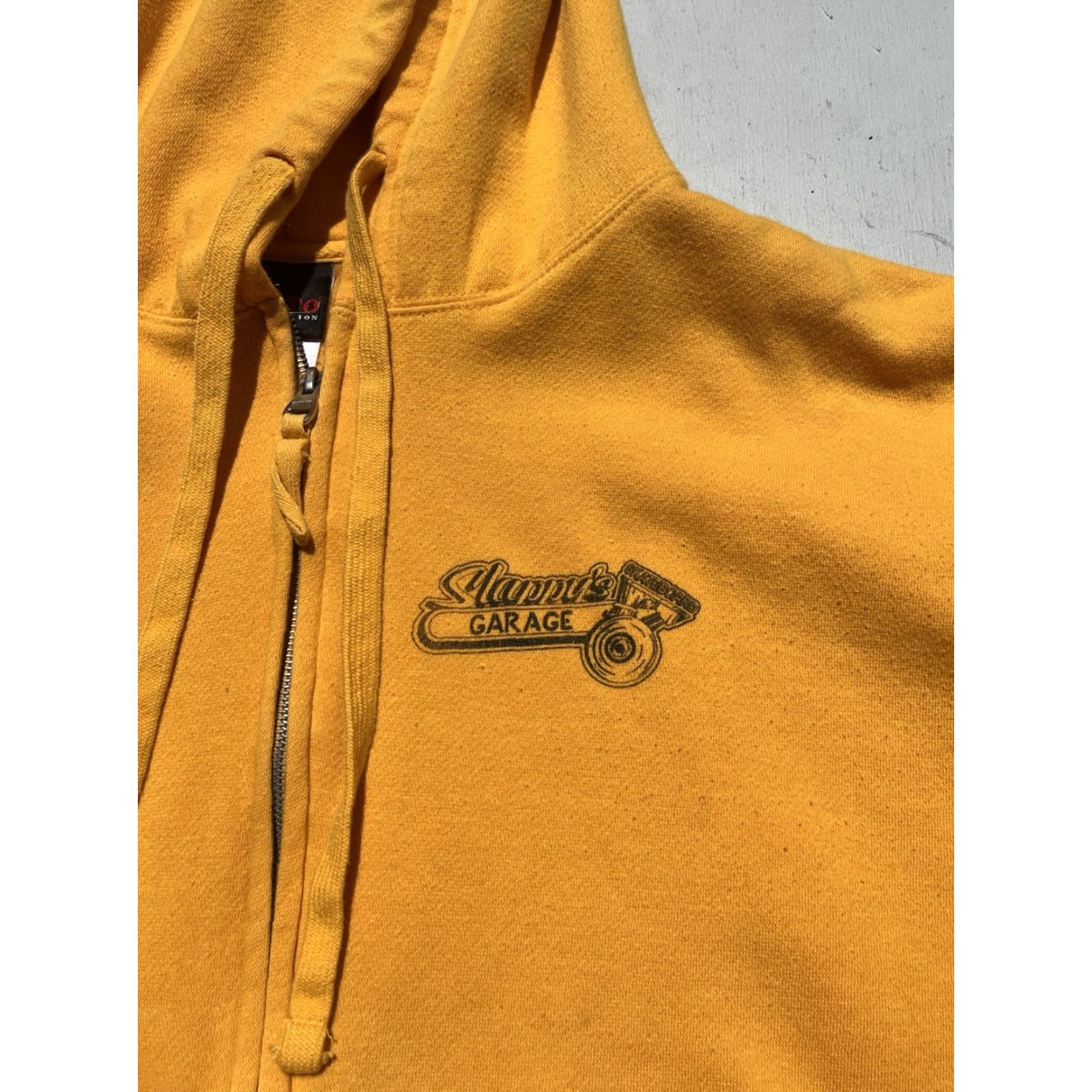 Vintage Otto Hoodie Main Zip Slappy's Garage Yellow Skateboard San Diego 90s City Retro Half Pipe Mens L(Adult) Shirt? Size US L / EU 52-54 / 3 - 3 Thumbnail