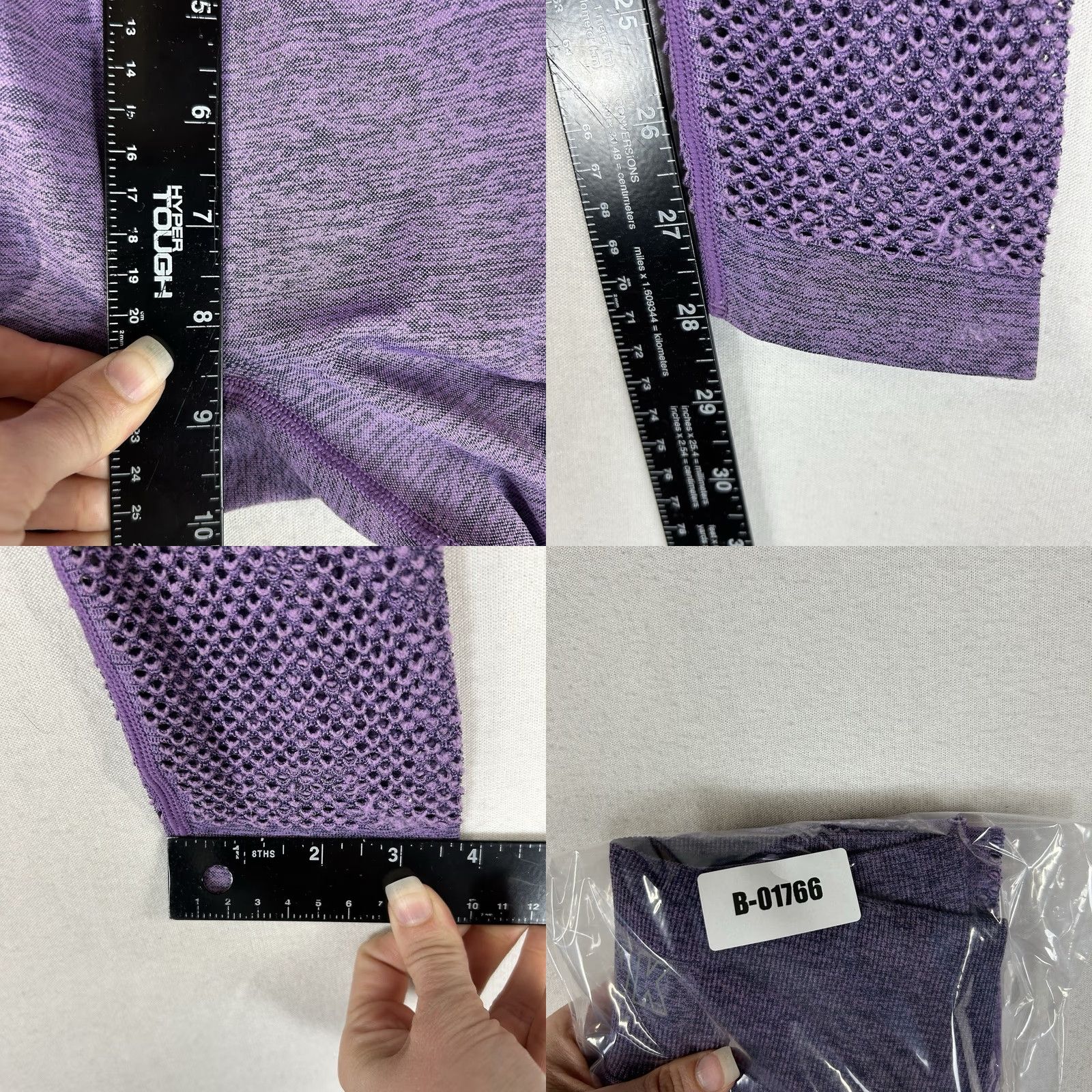 Pinko PINK Leggings Womens XS Seamless High Waist Active Yoga Pants Purple Solid Athletic Cross Training Gym & Training Size 26" / US 2 / IT 38 - 9 Thumbnail
