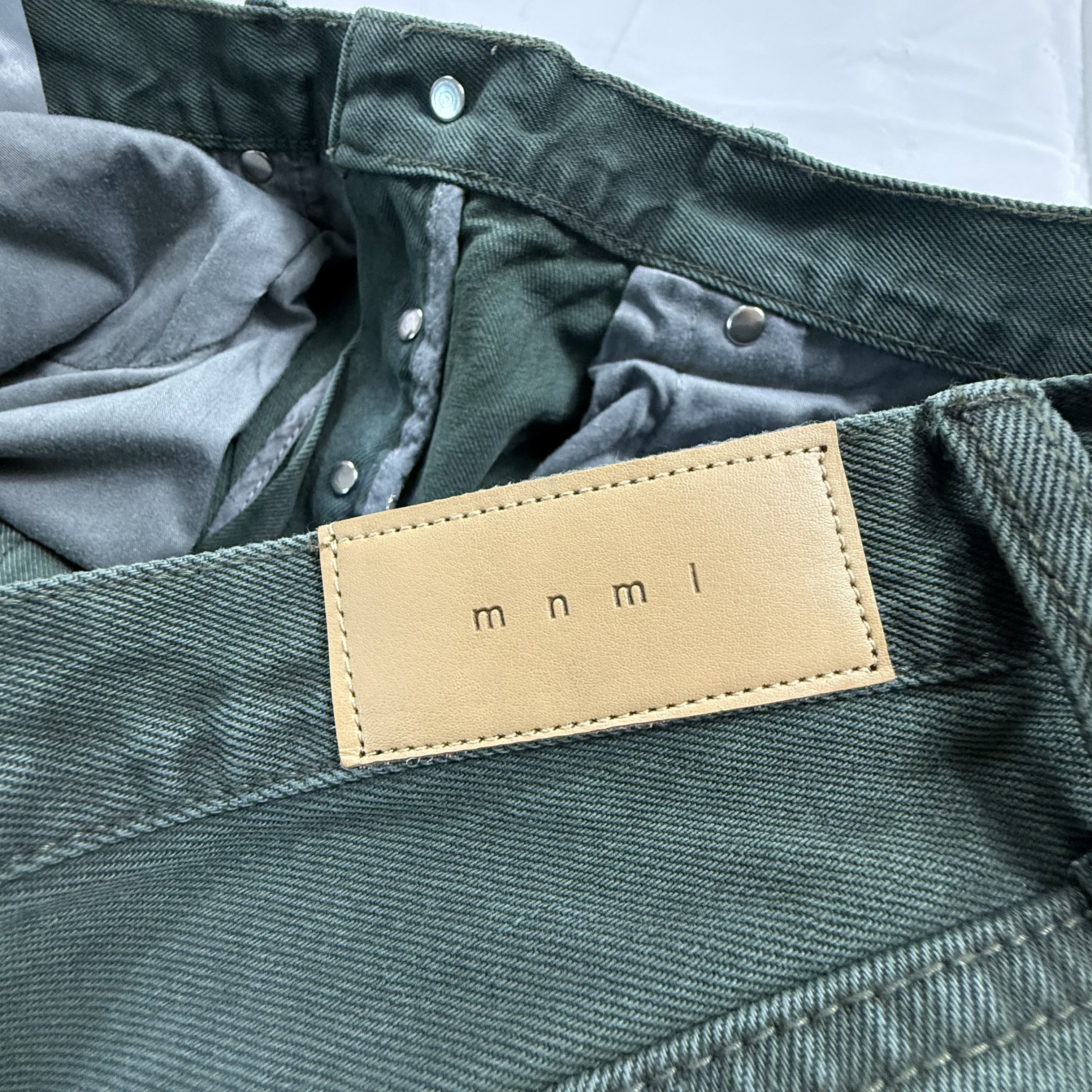 MNML Mnml Mens Green Painted Distressed Raw Hem Jeans Size 34 Size US 34 / EU 50 - 7 Thumbnail