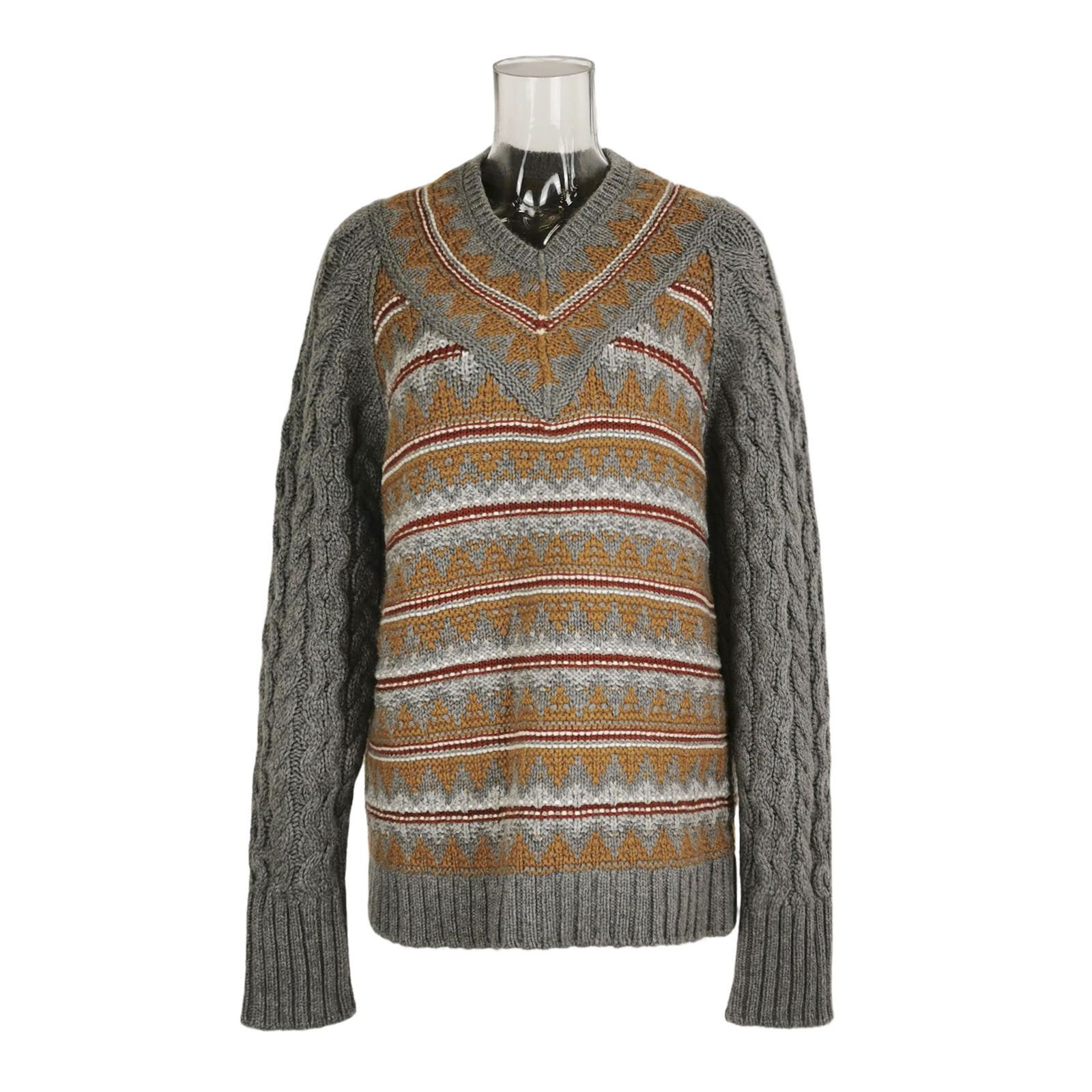 Loro Piana Loro Piana Fair Isle V-Neck Sweater Size M Size US M / EU 48-50 / 2 - 1 Thumbnail