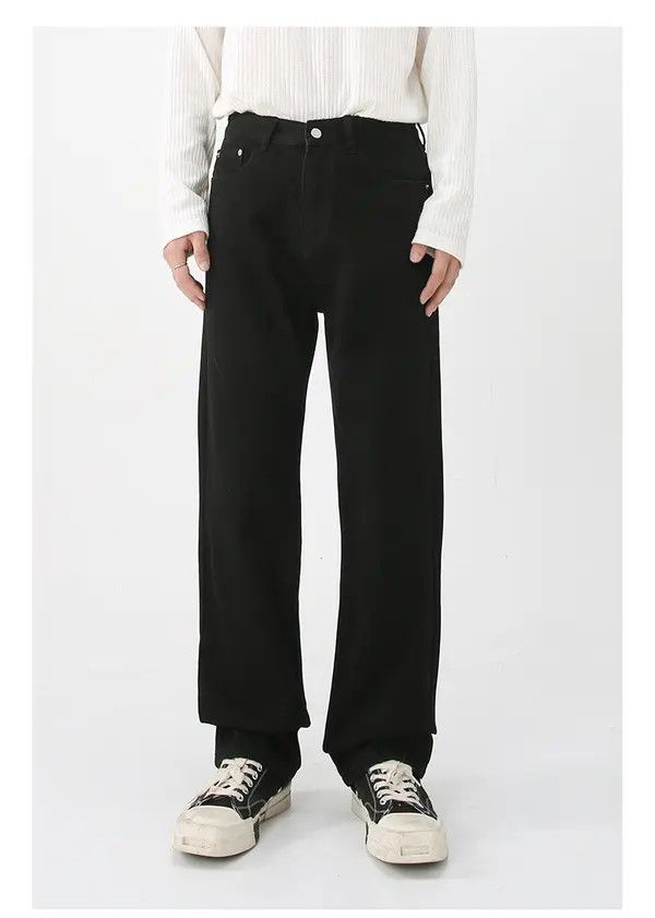 Japanese Brand Honoka x Nana Japanese black vintage washed straight jeans Size US 32 / EU 48 - 1 Thumbnail