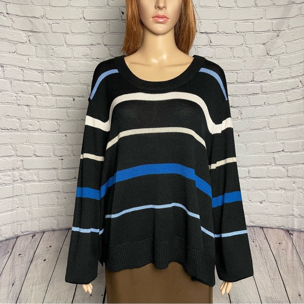 Other NWT New $168 11 HONORÉ Emily Stripe Wool Blend Sweater Size Size XXL / US 16-18 / IT 52-54 - 4 Thumbnail