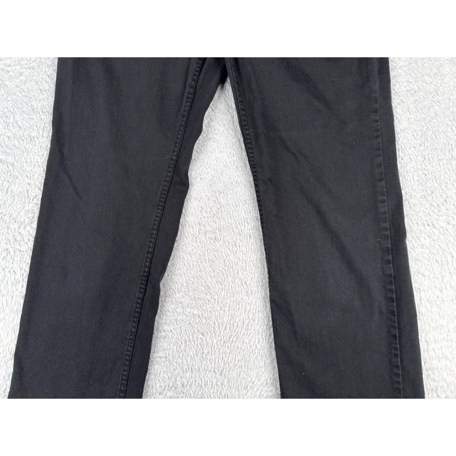 Liz Claiborne Claiborne Jeans Women 10 Black Denim Slim Bootcut Mid Rise Cotton Blend 30x31 Size 32" / US 10 / IT 46 - 3 Thumbnail