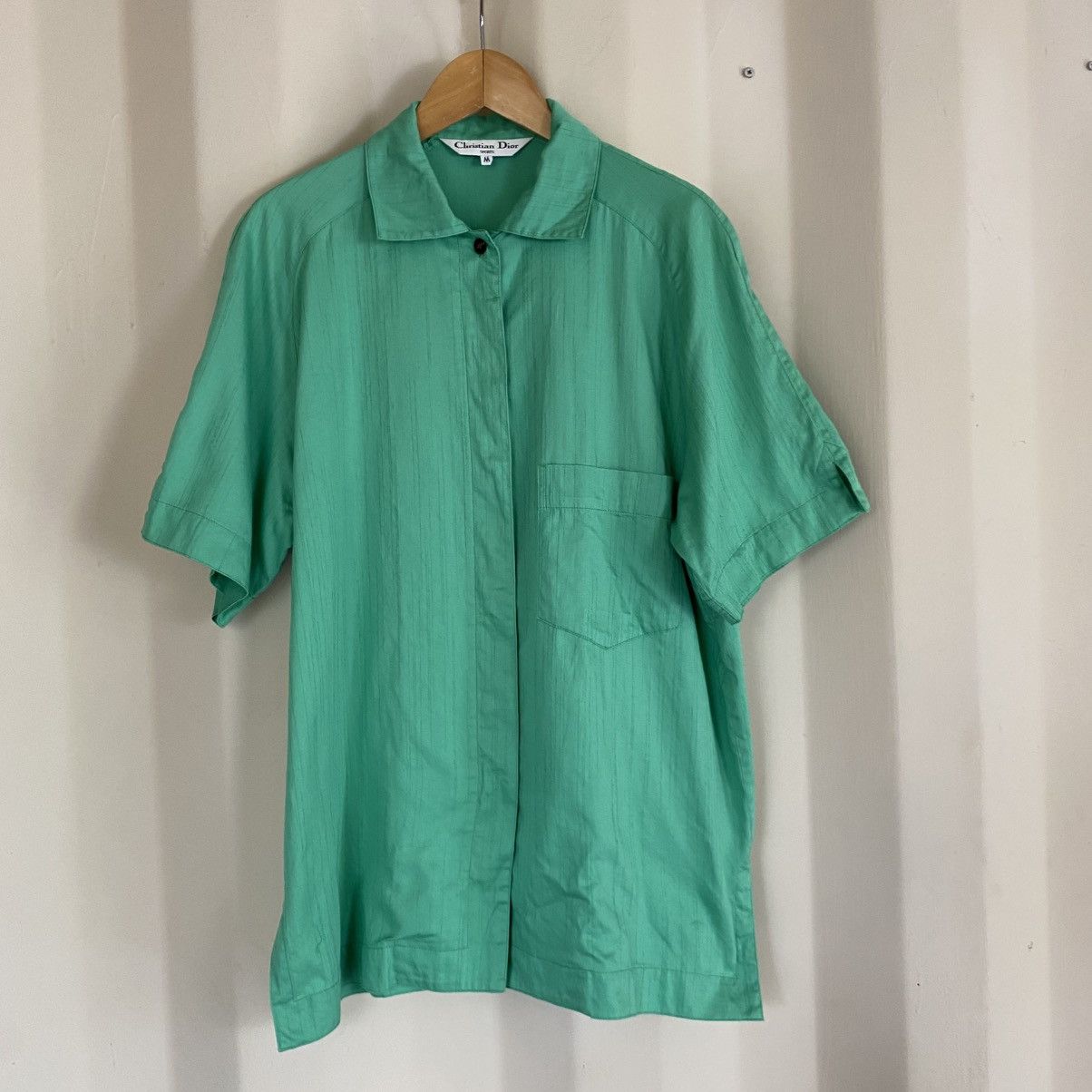 Dior Christian Dior Mint Green Short Sleeve Shirt Size M / US 6-8 / IT 42-44 - 14 Thumbnail