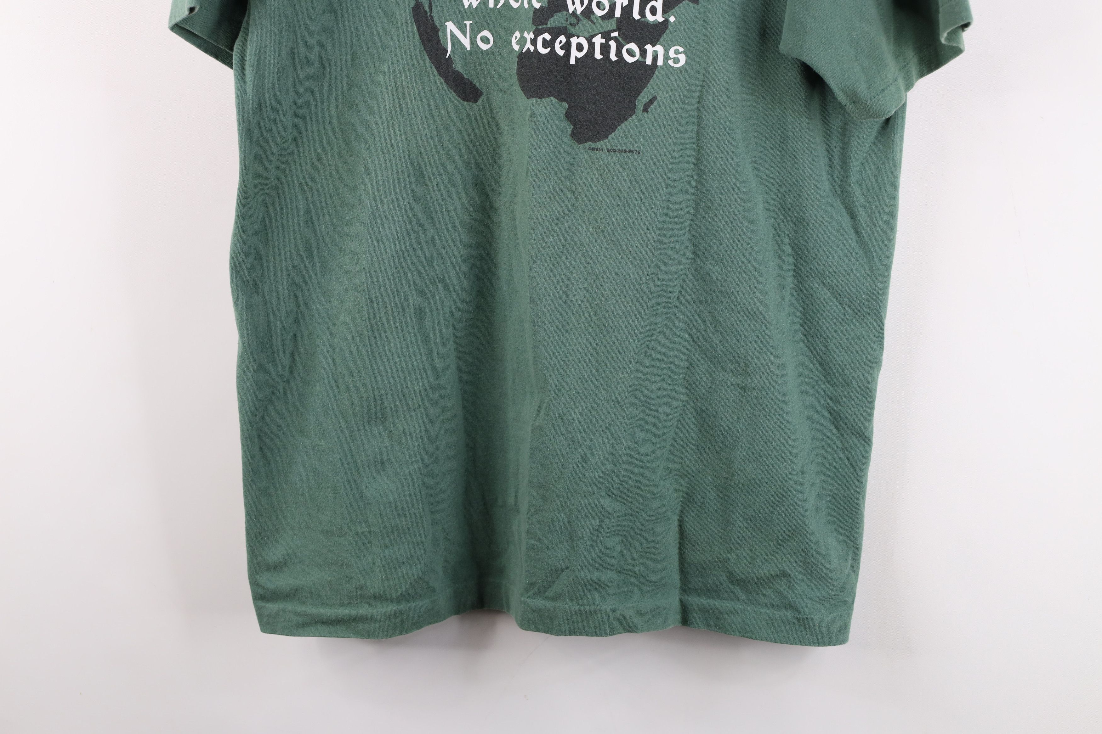 Vintage Vintage 90s Christian Whole World No Exceptions T-Shirt USA Size US L / EU 52-54 / 3 - 3 Thumbnail