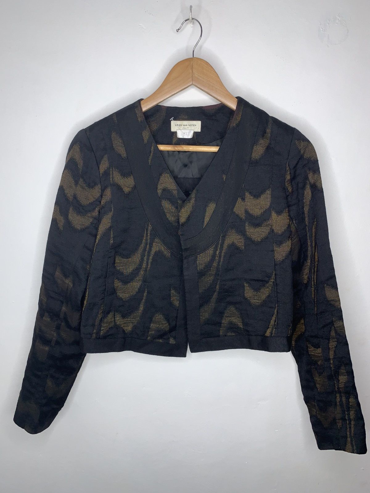 Dries Van Noten Dries Van Noten Short Gold Thread Jacket Size XXS / US 00 / IT 34 - 4 Thumbnail