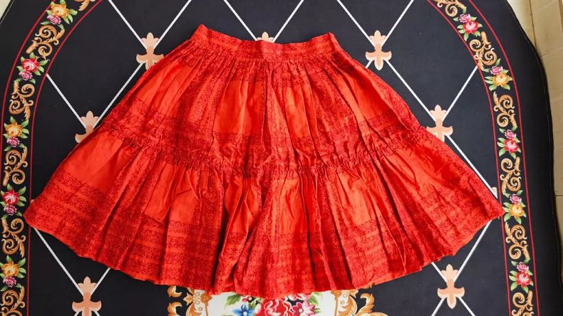 Vivienne Westwood Vivienne Westwood Orange red pleated retro skirt Size 25" / US 0 / IT 36 - 3 Thumbnail