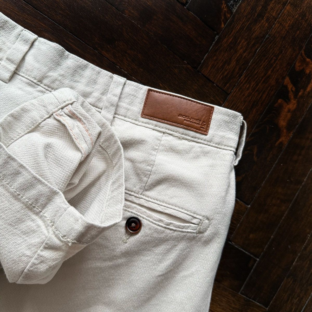 Jack & Jones Jack & Jones Mens Beige Cream Chino Trousers Pants Size US 31 - 8 Thumbnail