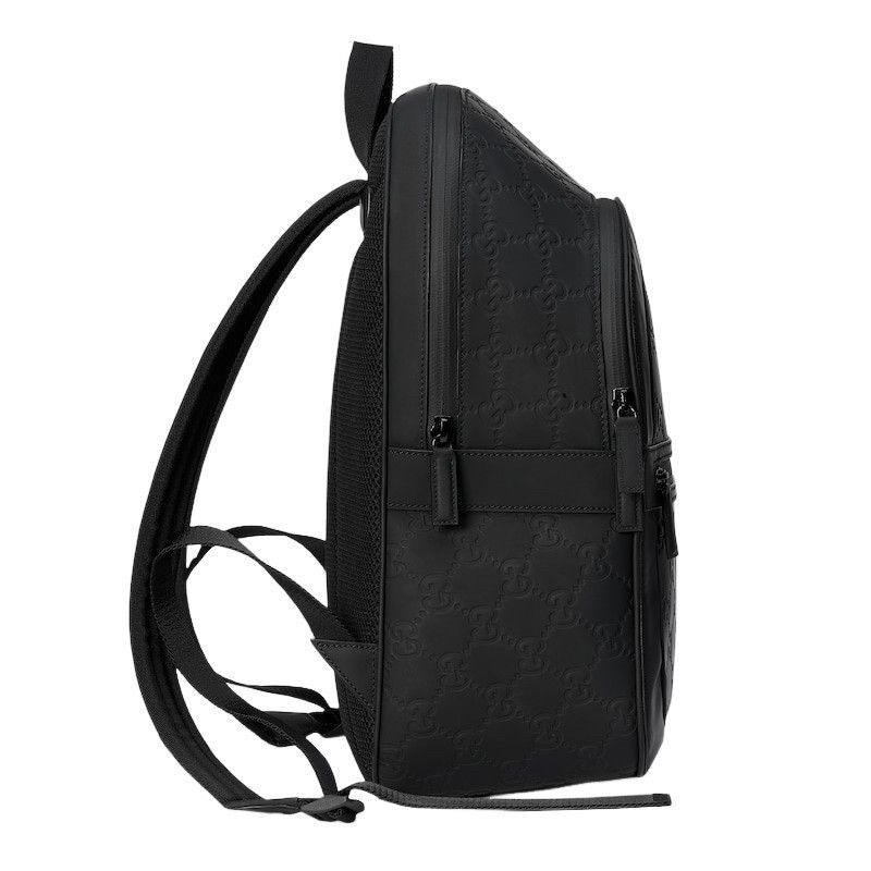 Gucci GUCCI $3100 Black GG Leather Medium Backpack New & Authentic Size ONE SIZE - 4 Thumbnail