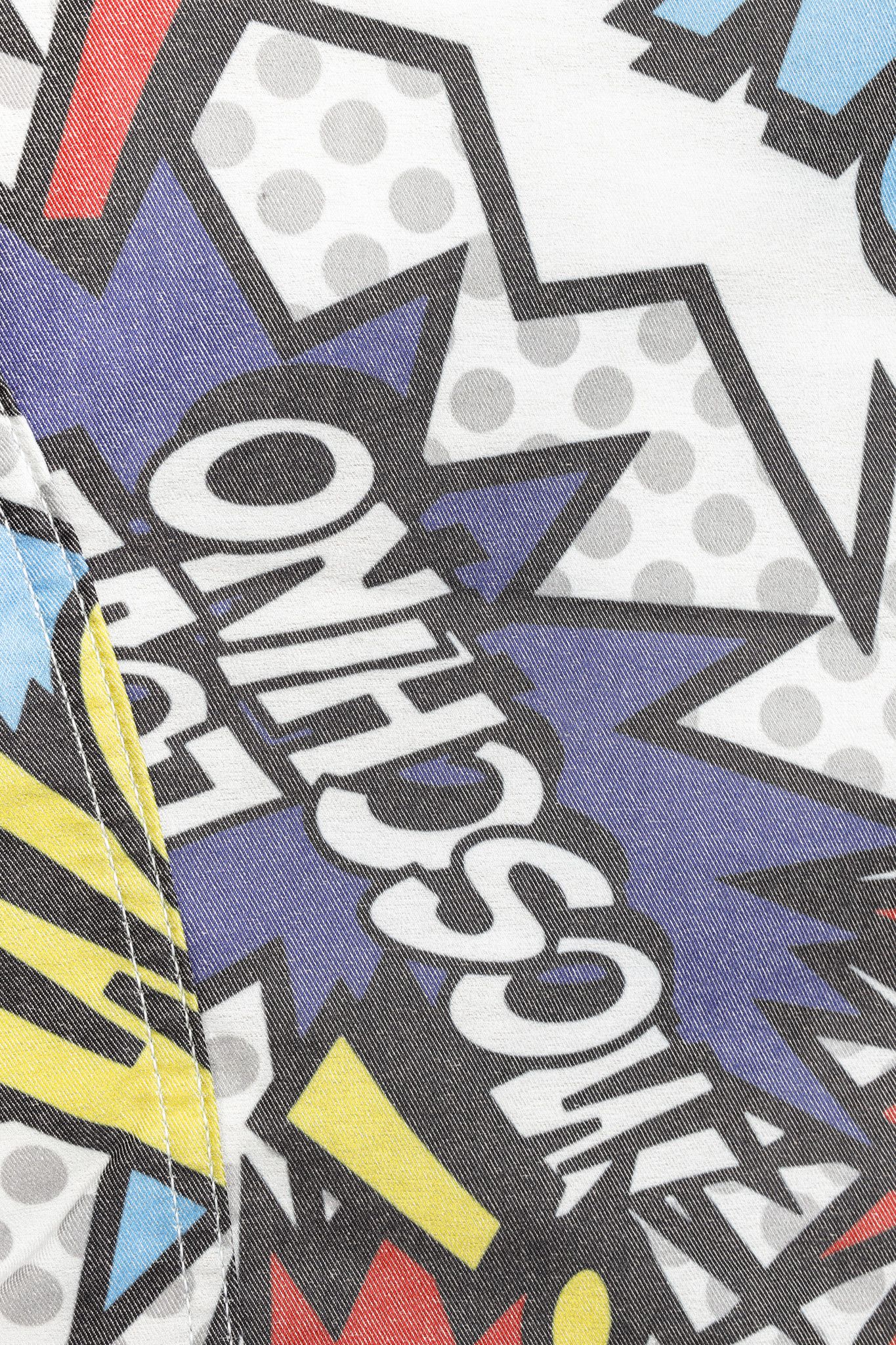 Love Moschino Love Moschino Comic Short Sleeve Denim Jacket with Pins Size M / US 6-8 / IT 42-44 - 8 Thumbnail