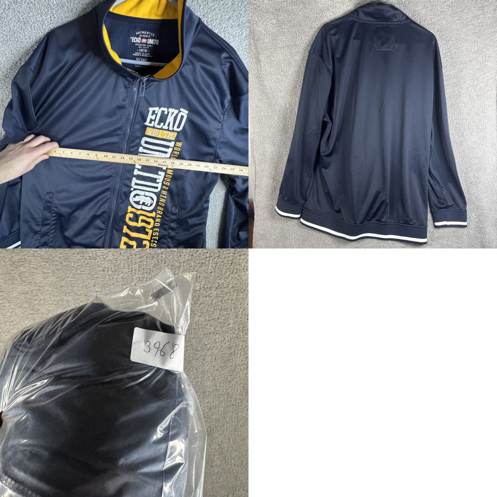 Ecko Unltd. Ecko Unltd Track Jacket Mens 3XL Blue Full Zip Rhino Logo Athletic Modern Streetwear Size US XXL / EU 58 / 5 - 8 Thumbnail
