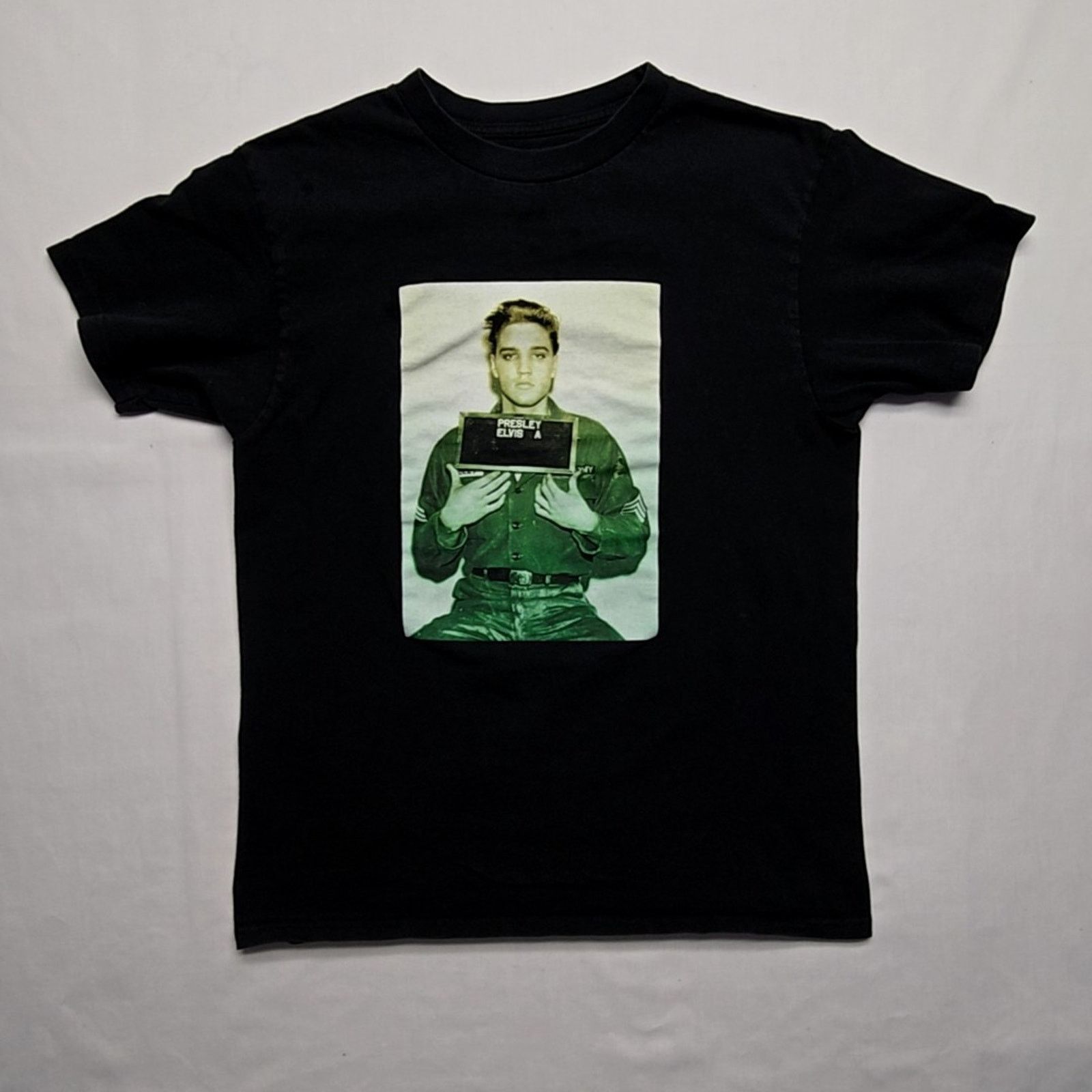 Other Elvis Presley Mugshot Shirt Mens Medium Black Graphic Tee Size US M / EU 48-50 / 2 - 1 Thumbnail