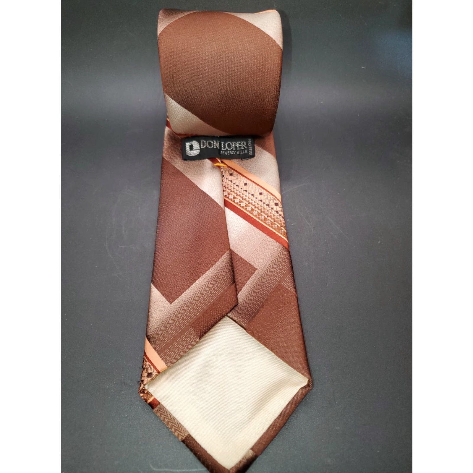 Vintage VINTAGE Don Loper Beverly Hills Necktie Tie 6-Pack / 100% Polyester / Preppy Style / Brown Plaid Checks / 57"-60" / Men / Lot of 6 Size ONE SIZE - 4 Thumbnail