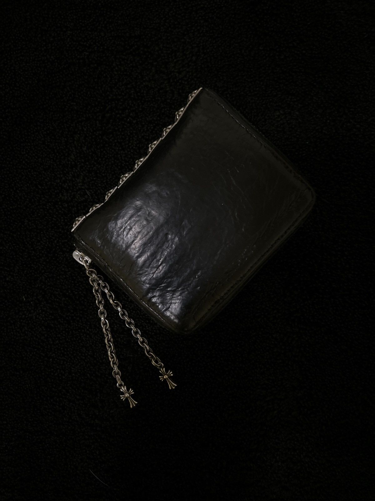 Chrome Hearts Studded 3 Side - Round Zipper Leather Wallet Size ONE SIZE - 1 Thumbnail
