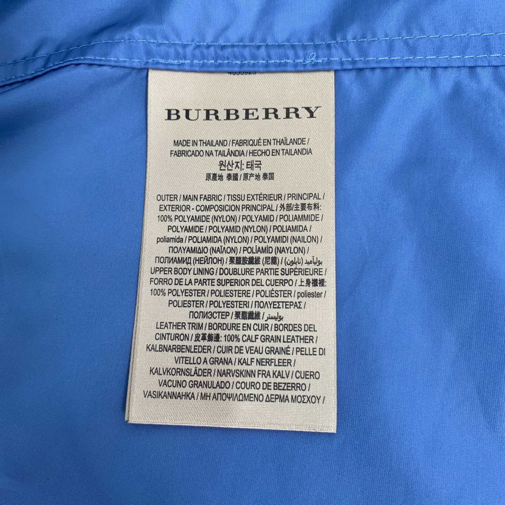 Burberry Burberry Blue Belted Trench Coat (Size 38) Size XS / US 0-2 / IT 36-38 - 3 Thumbnail