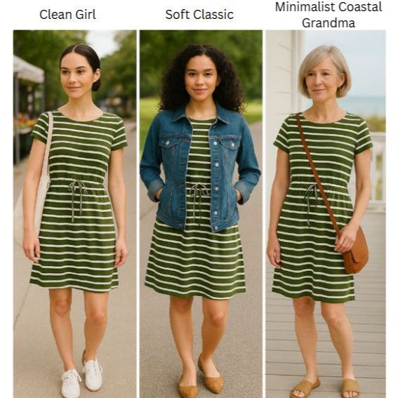 Old Navy Old Navy XS Green White Striped Short Sleeve Dress Tie Waist Size XS / US 0-2 / IT 36-38 - 7 Thumbnail