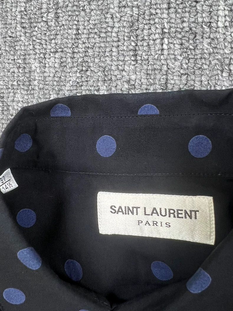 Yves Saint Laurent Saint Laurent size 37 16 FW blue polka-dot shirt 2503-Nexta Size US M / EU 48-50 / 2 - 3 Thumbnail