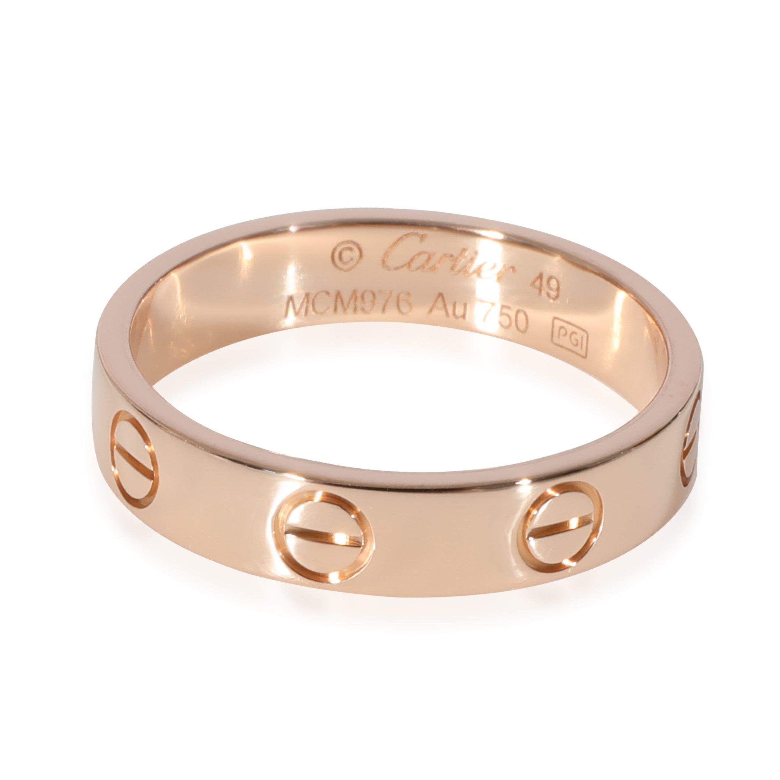 image of Cartier Love Wedding Band In 18K Rose Gold, Women's