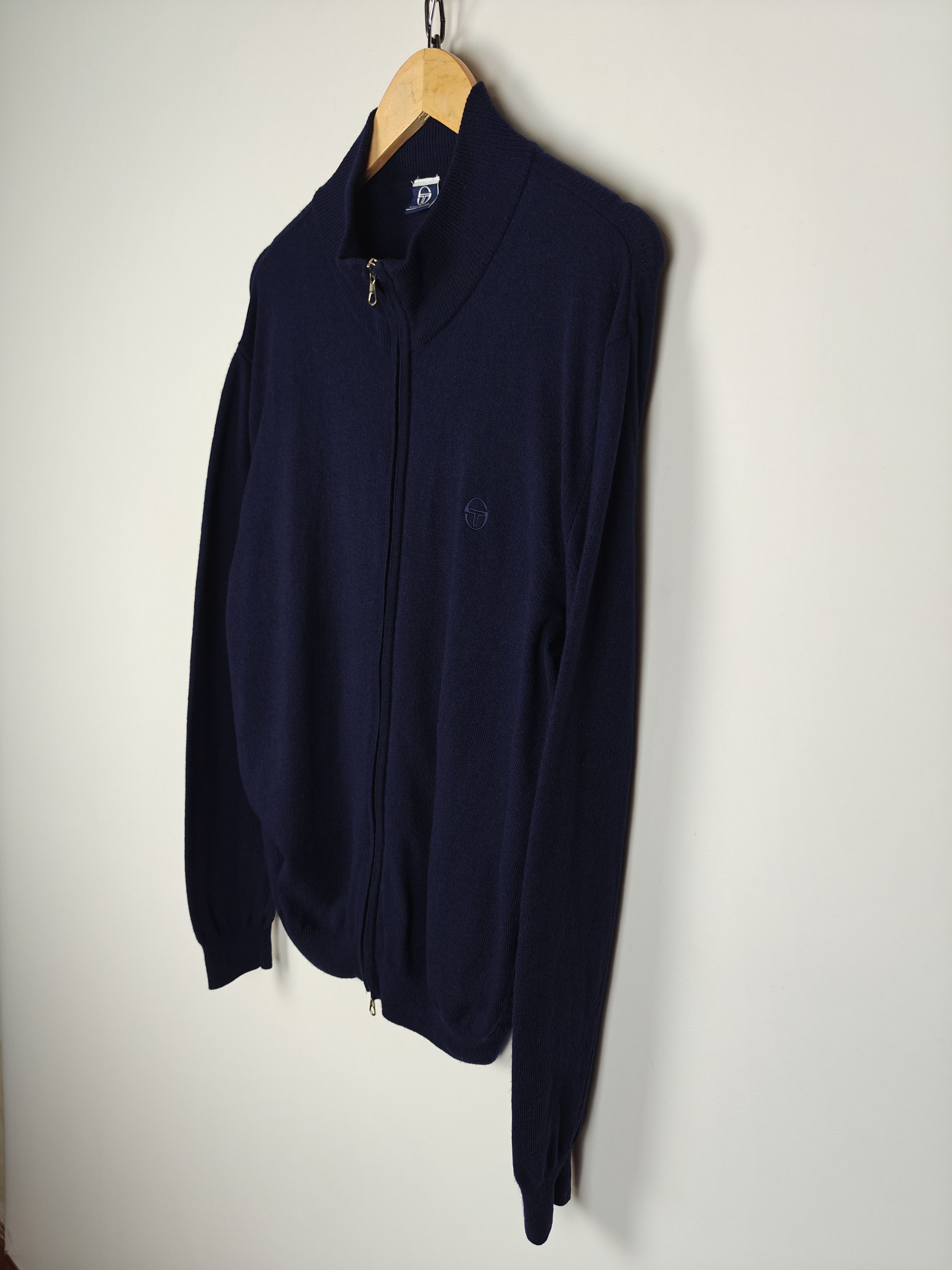 Sergio Tacchini Sergio Tacchini Zip Sweater Wool Pullover Navy size XL Size US XL / EU 56 / 4 - 5 Thumbnail